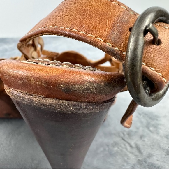 Frye Joy Huarache Sling Back Platform Heels Size 8 - Picture 10 of 13